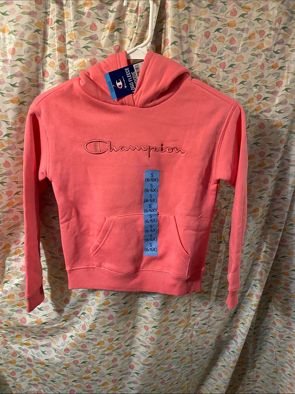 Champion Kids Coral Hooded Sweatshirt